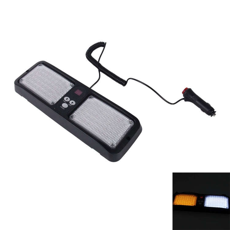 High qulaity DC 12V,9W LED Waterproof Car Sunshade Yellow Light + White Light Warning Lights Stro...