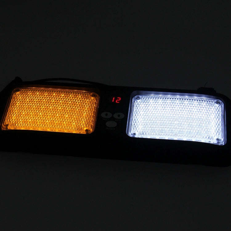 High qulaity DC 12V,9W LED Waterproof Car Sunshade Yellow Light + White Light Warning Lights Stro...