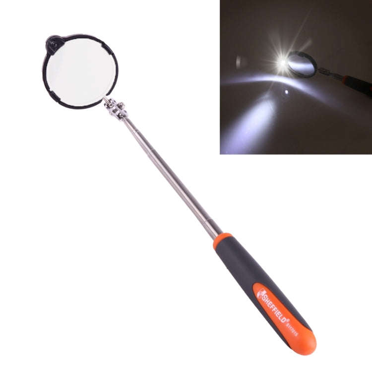 Retractable Vehicle Car Chassis Telescoping Inspection Mirror with 1 PCS 5mm LED Light, Mirror Di...