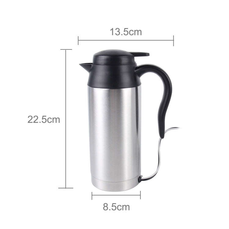 HJ-18A Stainless Steel Electric Mug 750ml DC 12V Car Electric Kettle Heated Mug Car Coffee Cup Wi...