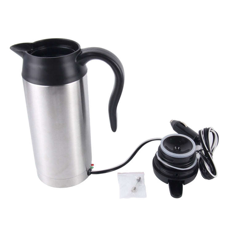 HJ-18A Stainless Steel Electric Mug 750ml DC 12V Car Electric Kettle Heated Mug Car Coffee Cup Wi...