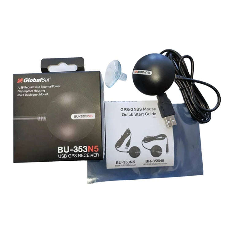 BU-353N5 USB Interface G Mouse GPS Receiver SiRF Star IV Module(Black)