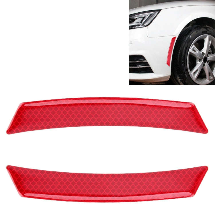 2 PCS Car-Styling Wheel Eyebrow Decorative Sticker Decorative Strip (Red)