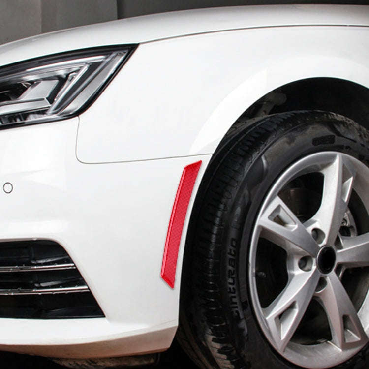 2 PCS Car-Styling Wheel Eyebrow Decorative Sticker Decorative Strip (Red)
