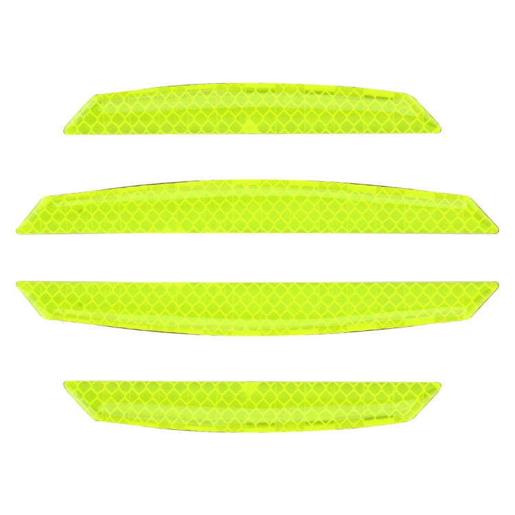 4 PCS Universal Car Door Anti-collision Strip Protection Guards Trims Stickers (Green)
