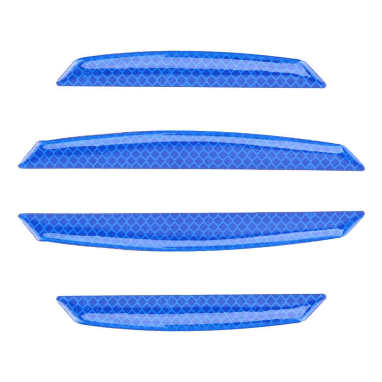 4 PCS Universal Car Door Anti-collision Strip Protection Guards Trims Stickers (Blue)