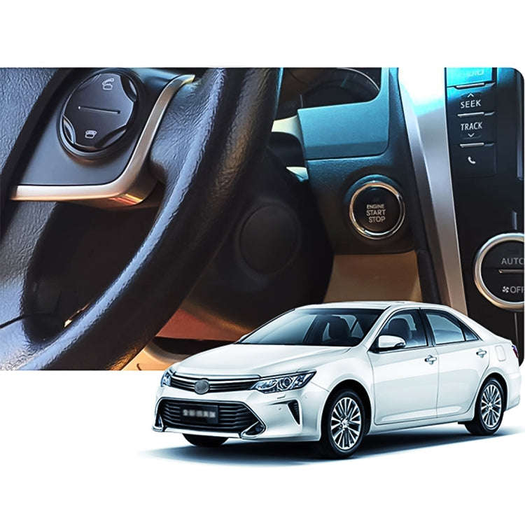Smart Car Switch Car Engine Start Stop Switch Car Push Start Switch, with RFID Alarm System, Blue...