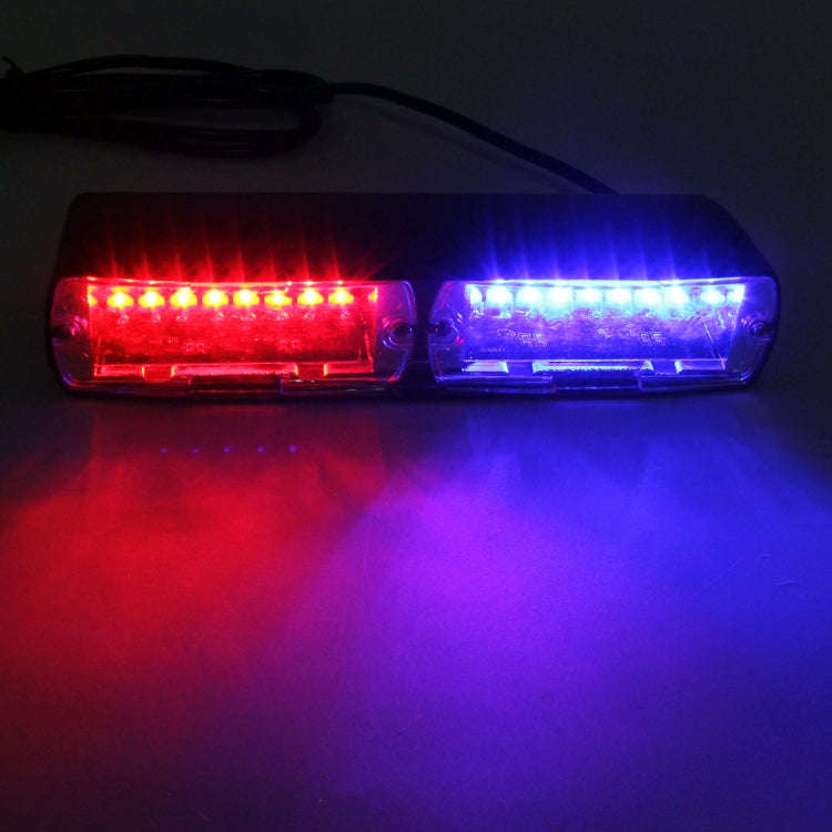 DC 12V 4.2W 16LEDs Crystal Lamp Beads Car Windshield Warning Lamp 18 Flash Patterns(Adjustable)