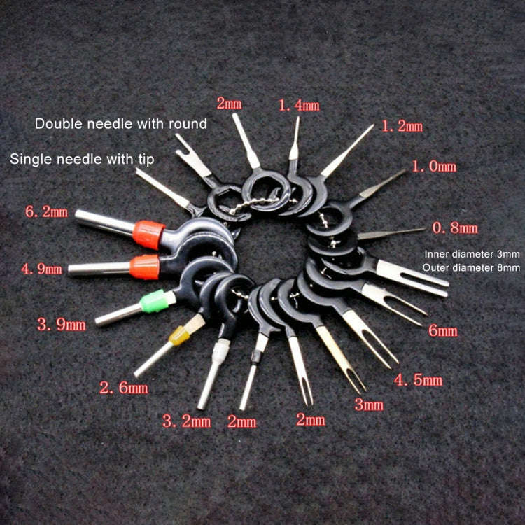 18 PCS Auto Car Plug Circuit Board Wire Harness Terminal Extraction Pick Connector Crimp Pin Back...