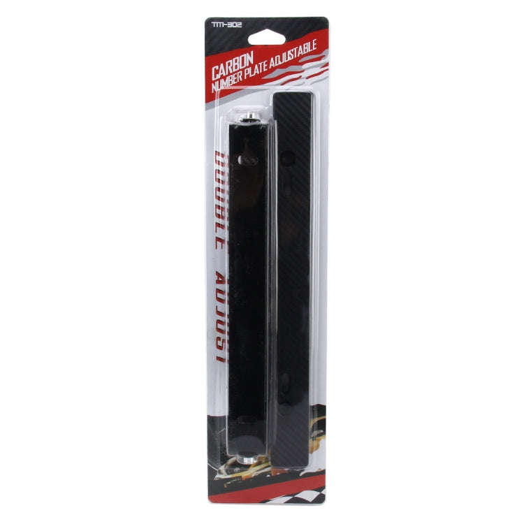 Car License Double Adjust Carbon Number Plate Adjustable Carbon Lead Plate Frame Holder Universal...