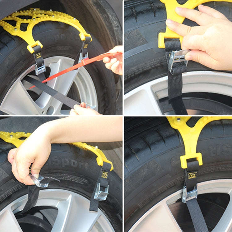 6 PCS Car Snow Tire Anti-skid Chains Winter Car Snow Tire Chains Wheel Chains Anti-skid Belt Thic...