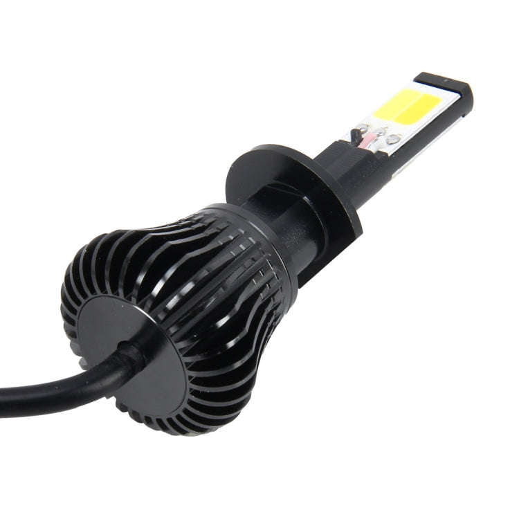 2 PCS H1 DC 12V 6W 6000K+3500K Car LED Fog Lights with Double-sided COB Lamps (White Light+Yellow...