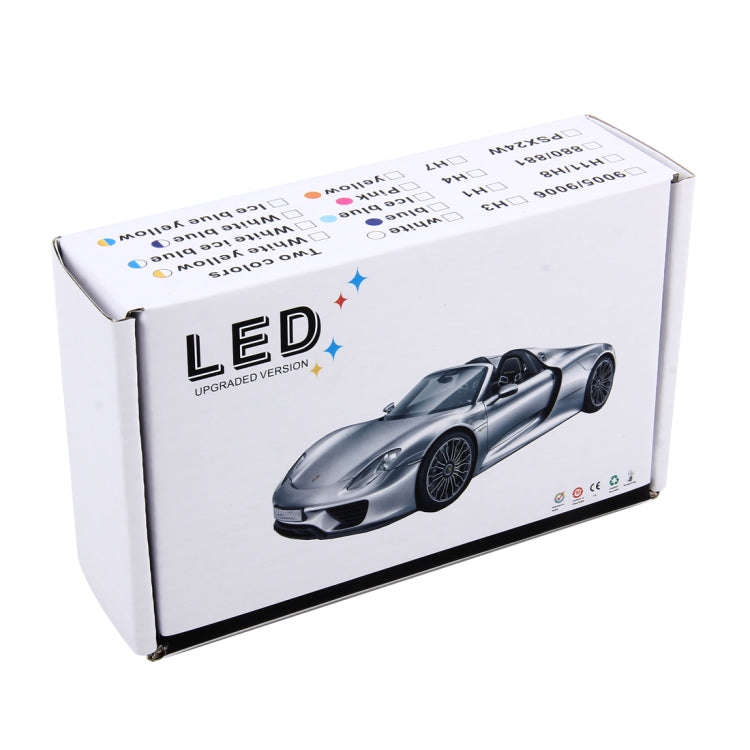 2 PCS H1 DC 12V 6W 6000K+3500K Car LED Fog Lights with Double-sided COB Lamps (White Light+Yellow...
