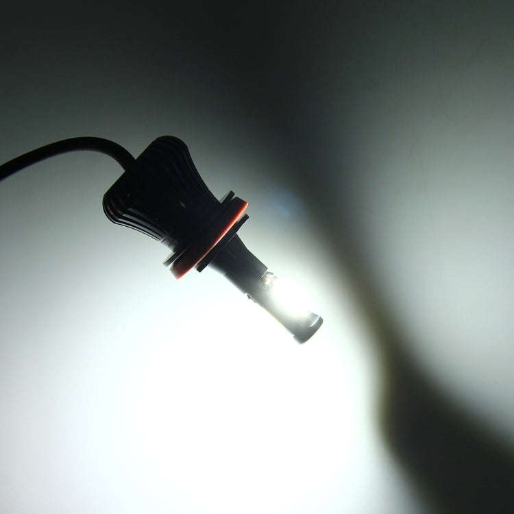 2 PCS H1 DC 12V 6W 6000K+3500K Car LED Fog Lights with Double-sided COB Lamps (White Light+Yellow...