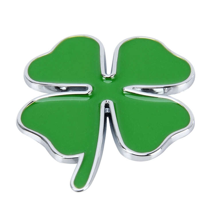 Four Leaf Clover Herb Luck Symbol Badge Emblem Labeling Sticker Styling Car Dashboard  Decoration...