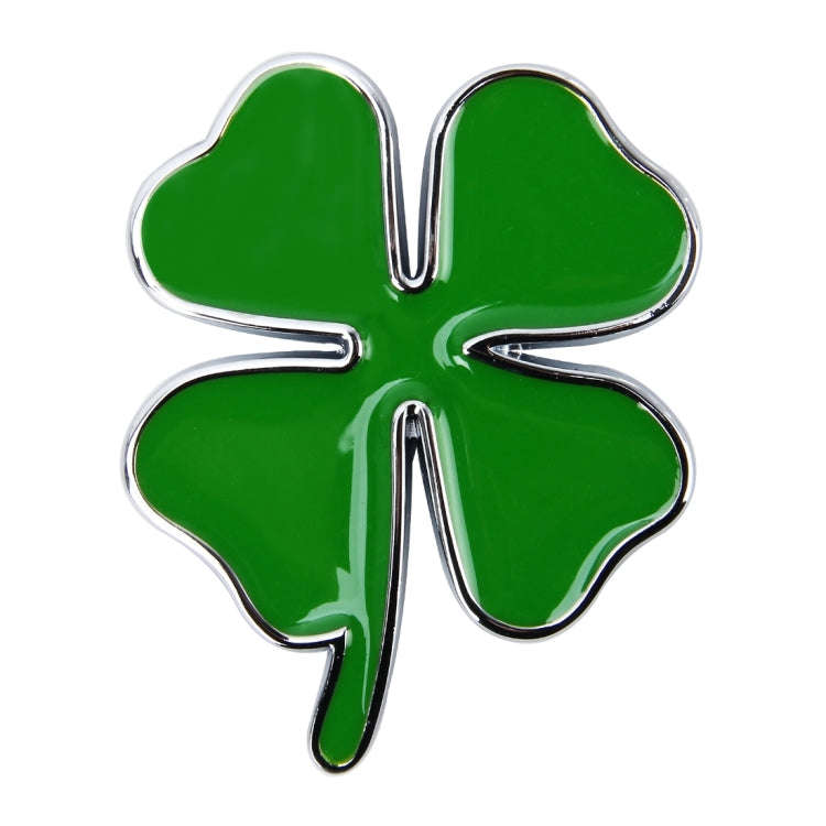 Four Leaf Clover Herb Luck Symbol Badge Emblem Labeling Sticker Styling Car Dashboard  Decoration...