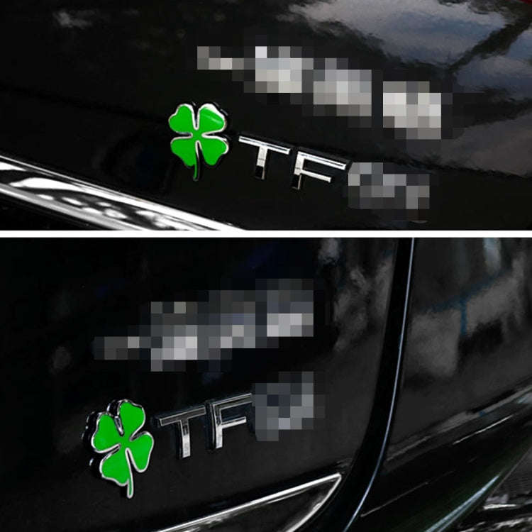 Four Leaf Clover Herb Luck Symbol Badge Emblem Labeling Sticker Styling Car Dashboard  Decoration...