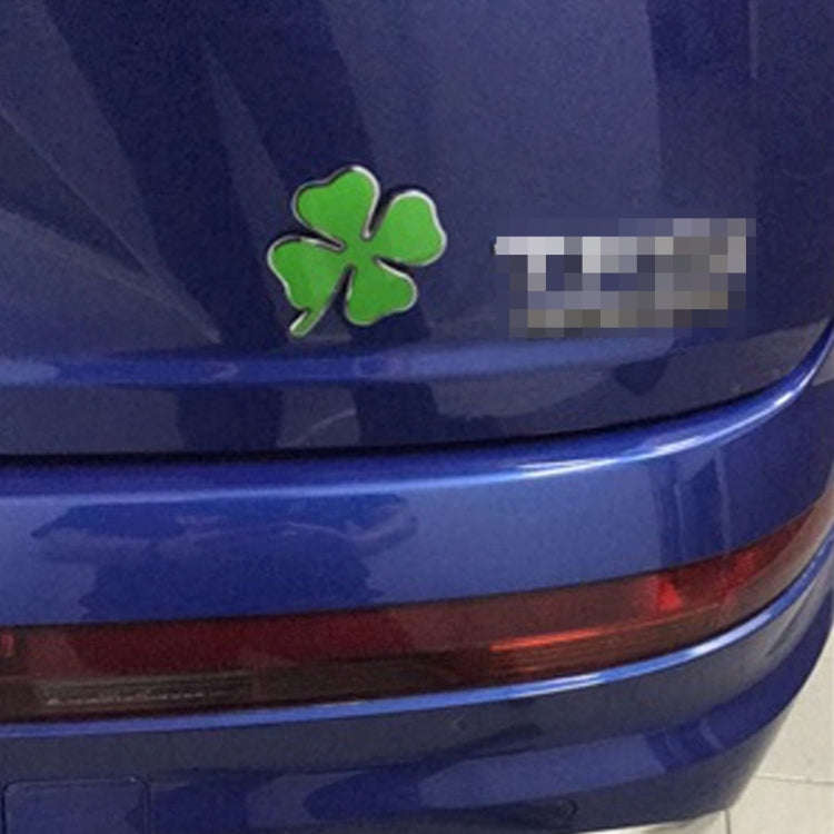 Four Leaf Clover Herb Luck Symbol Badge Emblem Labeling Sticker Styling Car Dashboard  Decoration...