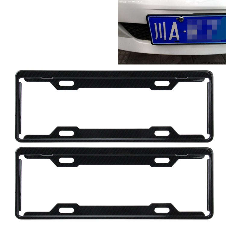 2 PCS Carbon Lead License Plate Frame Simple and Beautiful Car License Plate Frame Holder Univers...