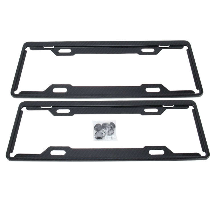 2 PCS Carbon Lead License Plate Frame Simple and Beautiful Car License Plate Frame Holder Univers...