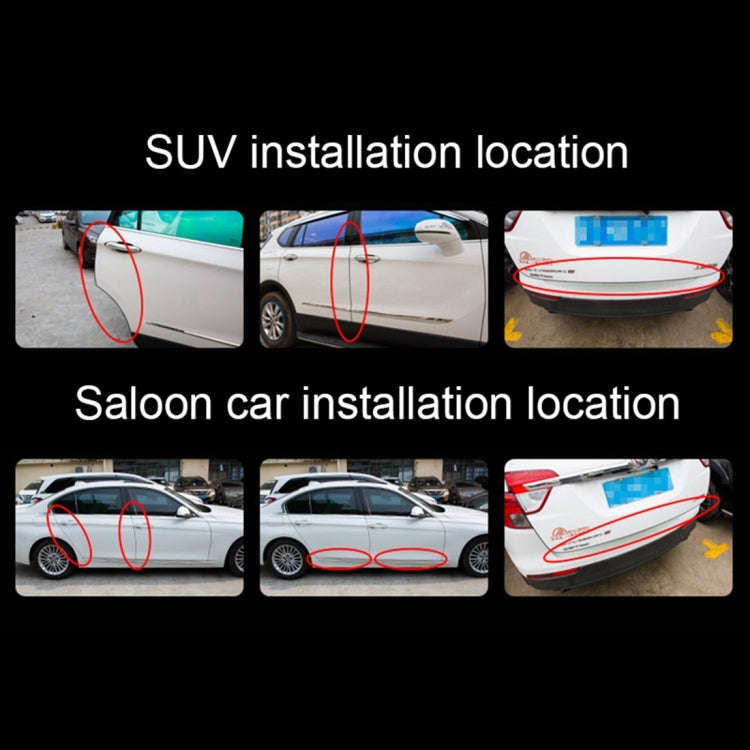 5m Rubber Car Side Door Edge Protection Wire Guards Cover Trims Stickers(Blue)