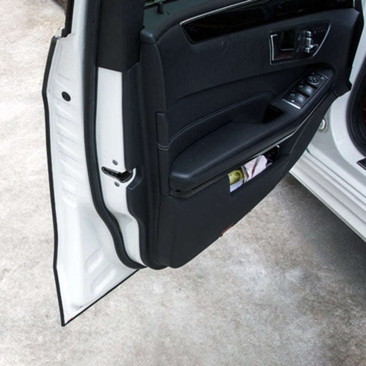 5m Rubber Car Side Door Edge Protection Wire Guards Cover Trims Stickers(Black)