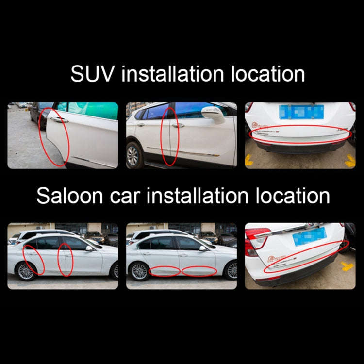 5m Rubber Car Side Door Edge Protection Wire Guards Cover Trims Stickers(Black)