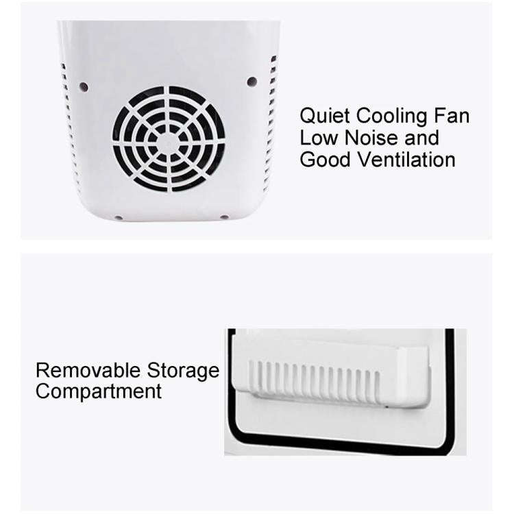 Vehicle Auto Portable Mini Cooler and Warmer 4L Refrigerator for Car, Voltage: DC 12V(White)