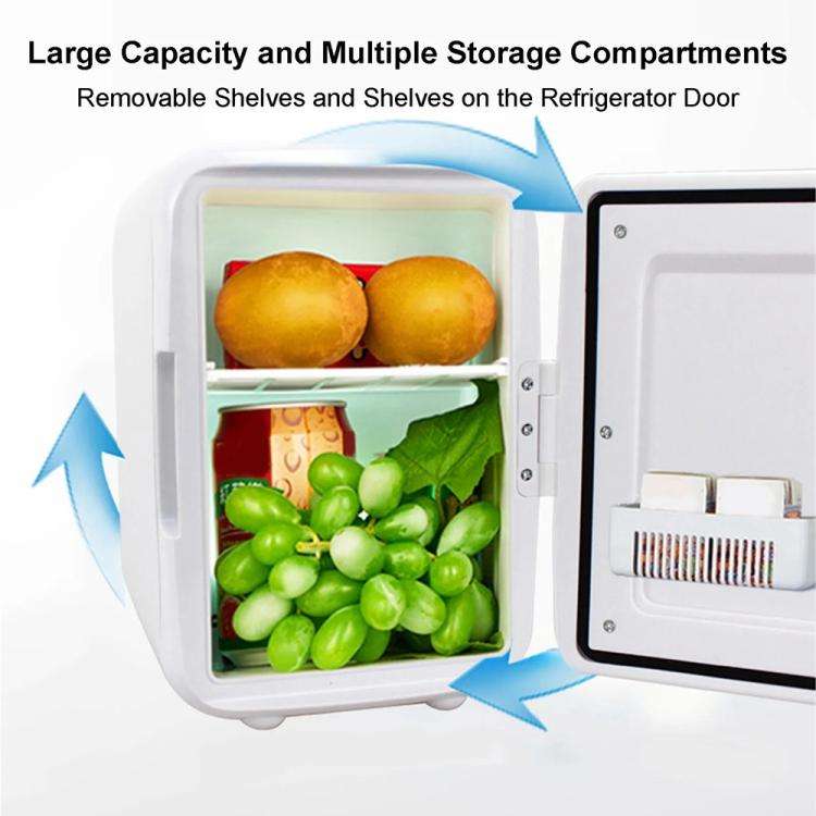 Vehicle Auto Portable Mini Cooler and Warmer 4L Refrigerator for Car, Voltage: DC 12V(White)