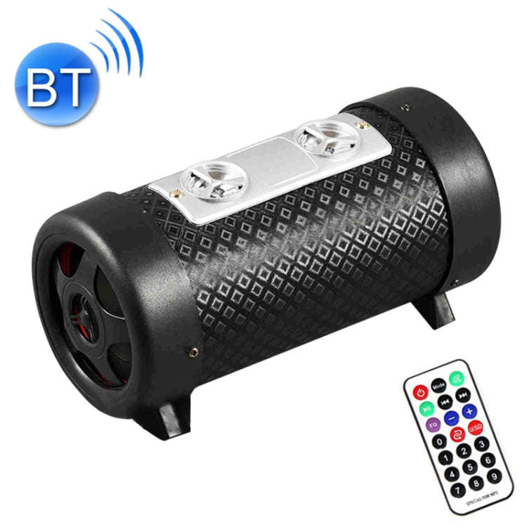 4 inch Round Shape Stereo Motorcycle / Car / Household Subwoofer, Built-in Bluetooth, Support TF ...
