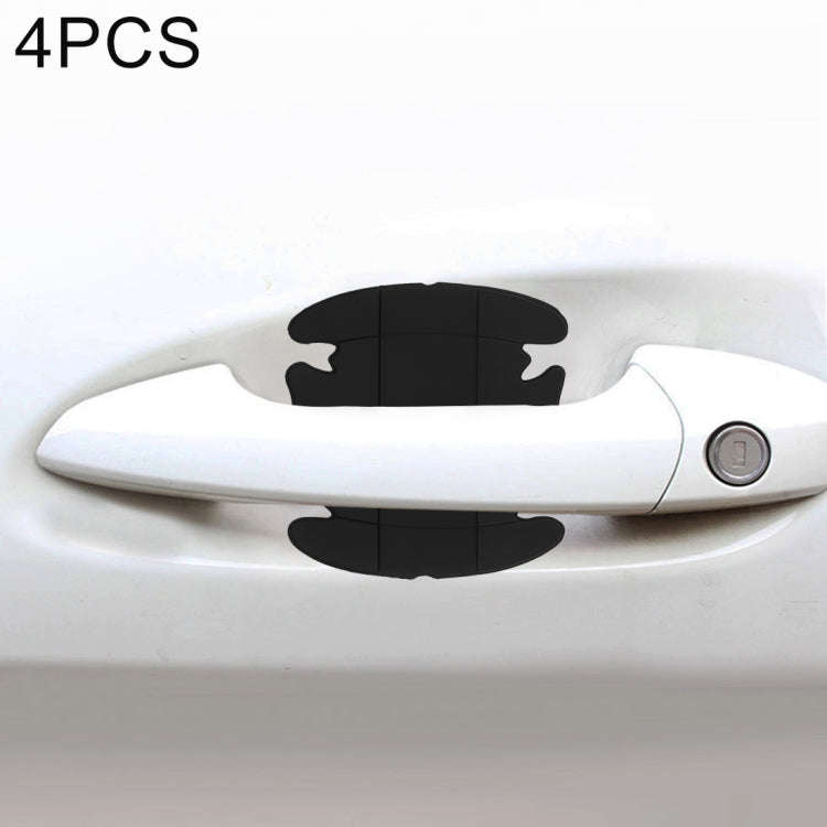 4 PCS Car-Styling Car Door Handle Scratches Resistant Sticker (Black)