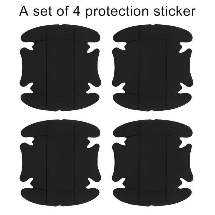 4 PCS Car-Styling Car Door Handle Scratches Resistant Sticker (Black)