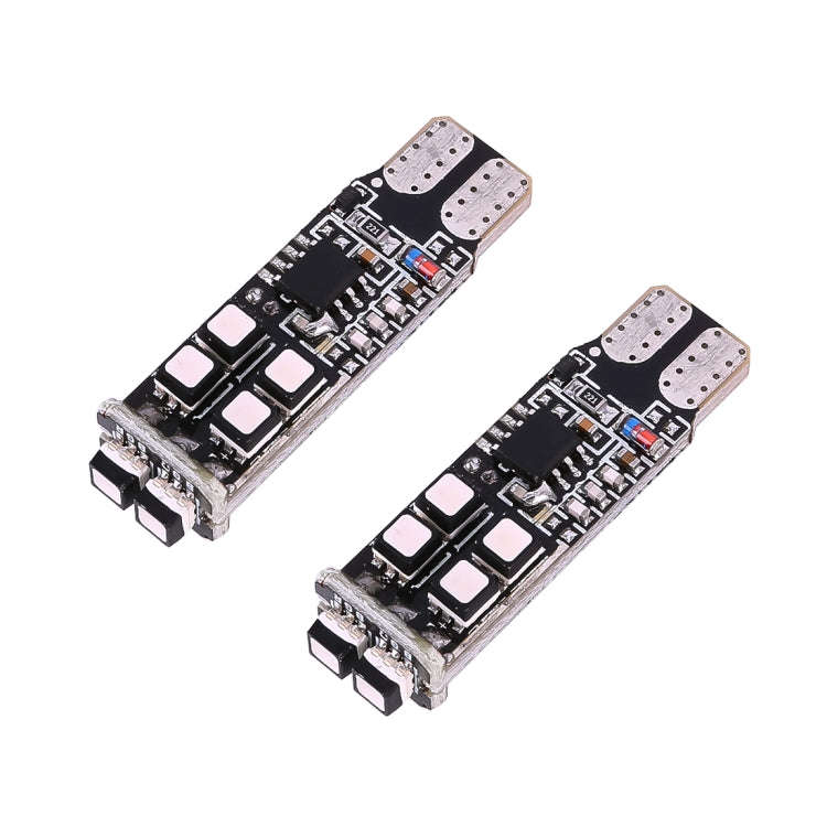 2 PCS W5W 194 T10 Multi Colors 10 SMD 3535 LED Car Clearance Light Marker Light with Remote Contr...
