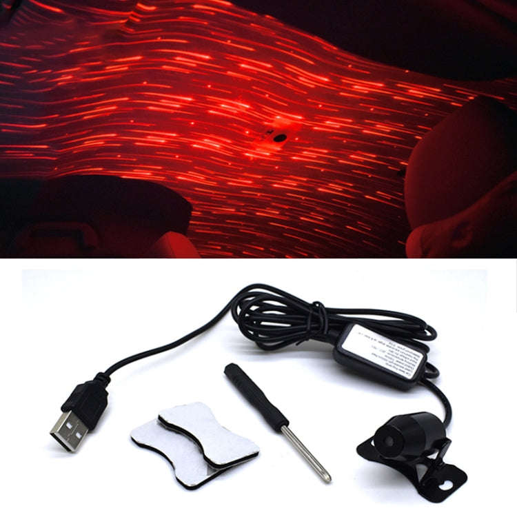 5V Roof Ceiling Decoration Car Red Light Star Night Lights Atmosphere Meteor Lamp Projector, Cons...