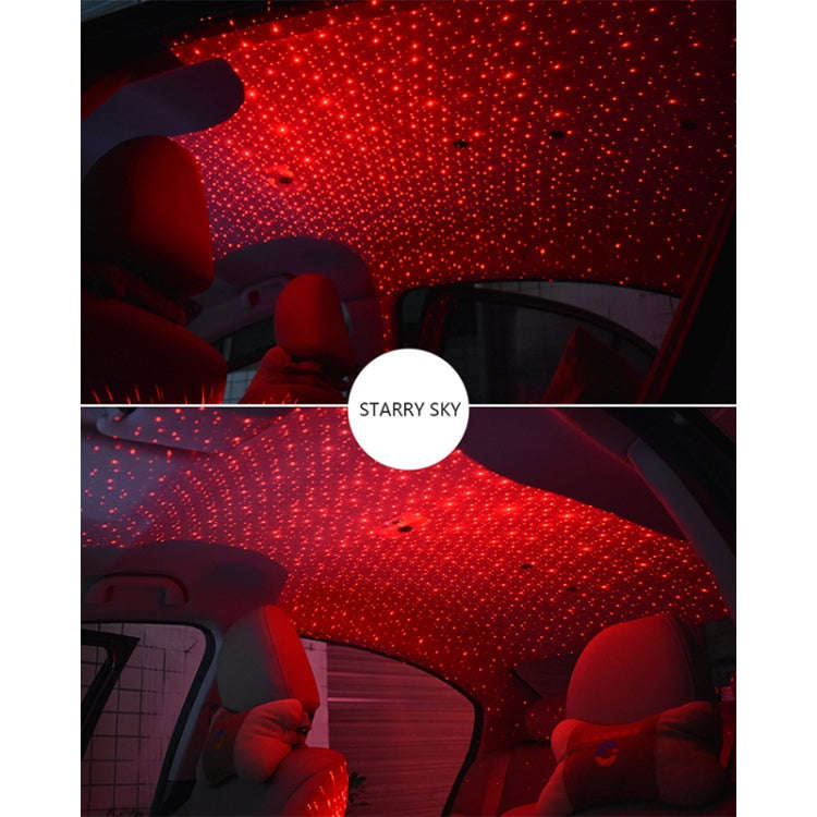 5V Roof Ceiling Decoration Car Red Light Starry Sky Night Lights Atmosphere Meteor Lamp Projector...