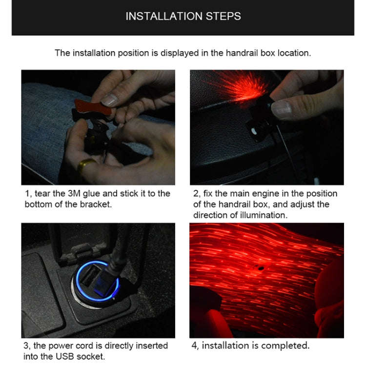Roof Ceiling Atmosphere Decoration Red Light Star Night Lights Meteor Lamp Projector with Remote ...