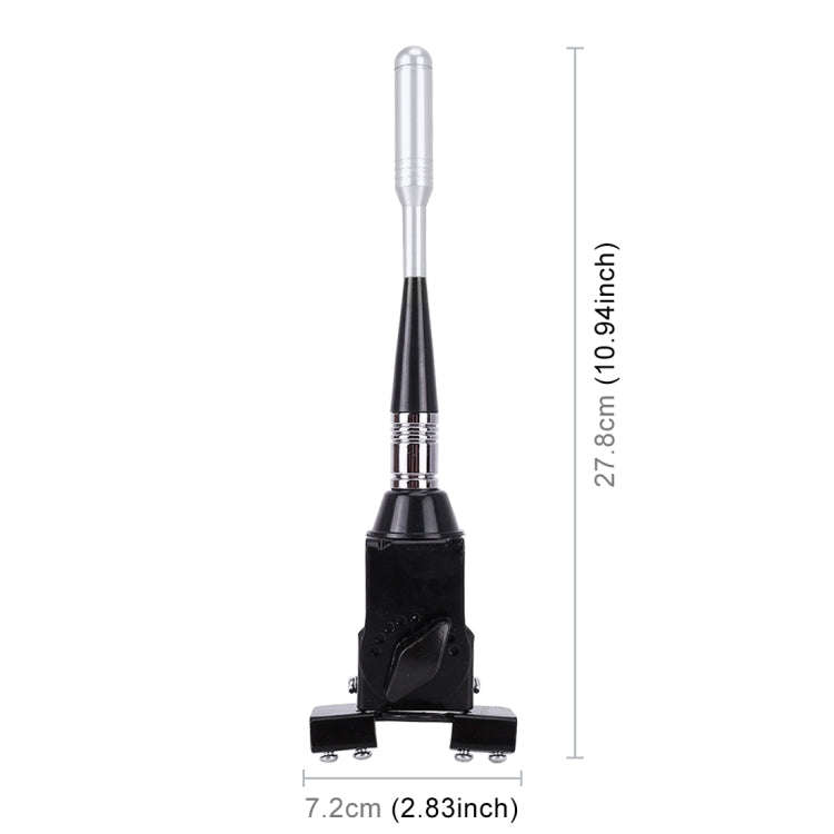 PS-404 Modified Car Antenna Aerial, Size: 27.8cm x 7.2cm (Silver)