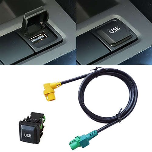 Car Navigation RCD510+310+ USB Adapter Switch Plug + Wiring Hardness for Volkswagen Golf 6 / Scir...