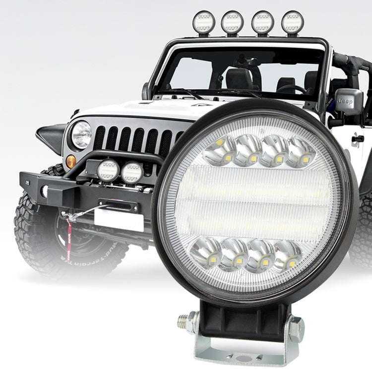 2 PCS 4 inch 15W Spot / Flood Light White Light Round-Shaped Waterproof Car SUV Work Lights Spotl...