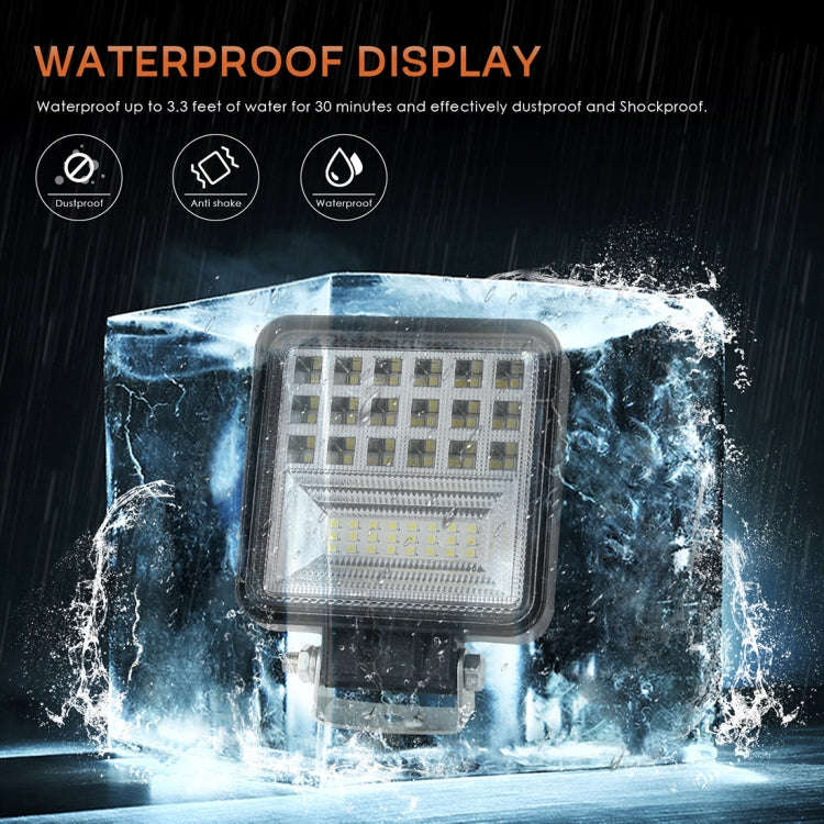 2 PCS 4 inch 20W Spot / Flood Light White Light Square-Shaped Waterproof Car SUV Work Lights Spot...