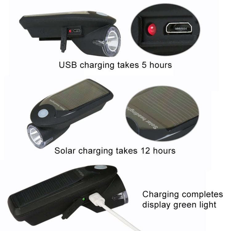 3W 240LM USB Solar Energy Motorcycle / Bicycle Front Light (White)