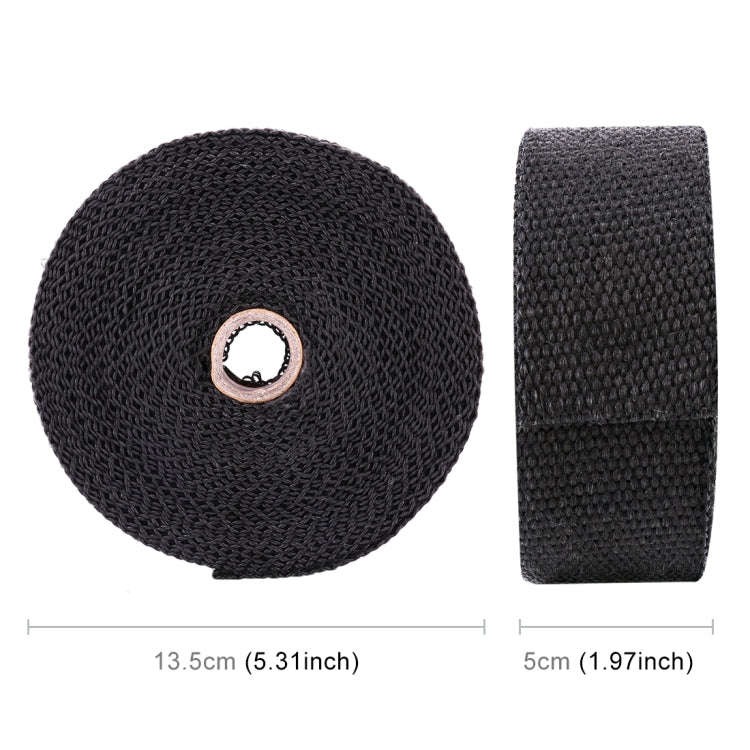 10m Cotton Material Exhaust Wrap Auto Motorcycle Exhaust Heat Shield Wrap Heat Resistant Wrap, Ra...