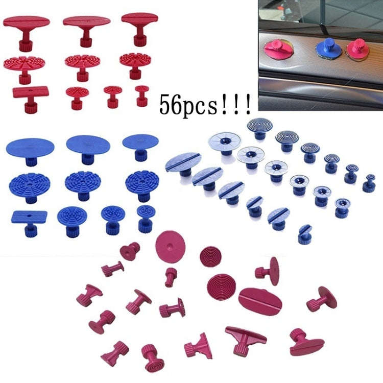 56 in 1 Auto PDR Plastic Ding Glue Tabs Paintless Dent Removal Car Repair Tools Kits Glue Puller ...