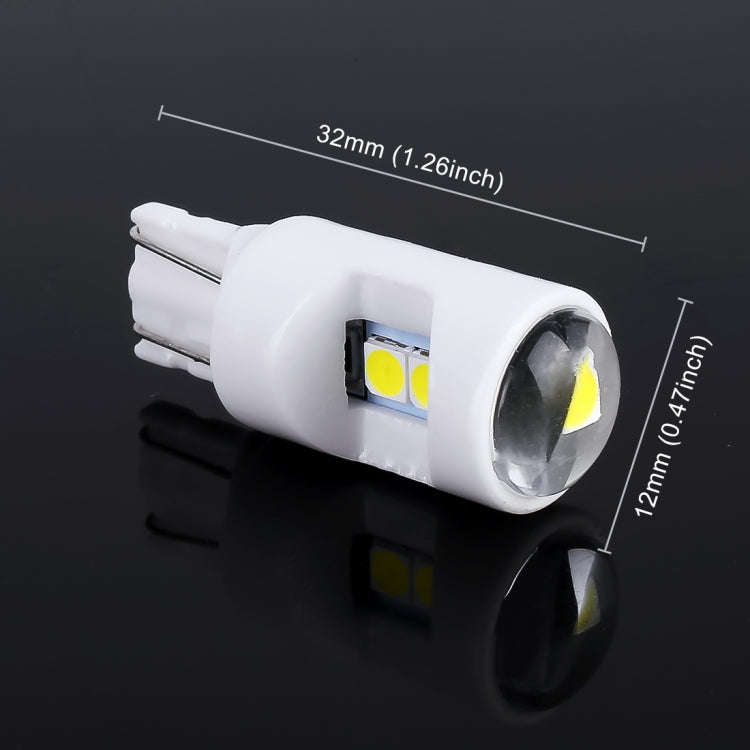 2 PCS T10 / W5W / 194 DC 12V 1.2W 6LEDs SMD-3030 Car Reading Lamp Clearance Light, with Projector...