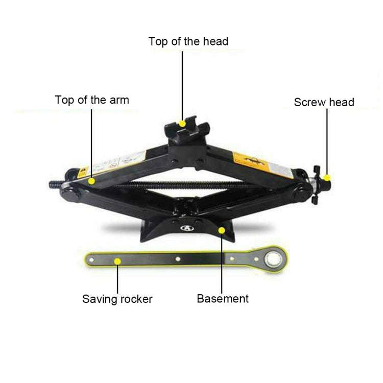 Upright ST-112C Heavy Duty Stabilizer Scissor Jack with Handle Lift Levelers 4000 Pound (2 Ton) C...