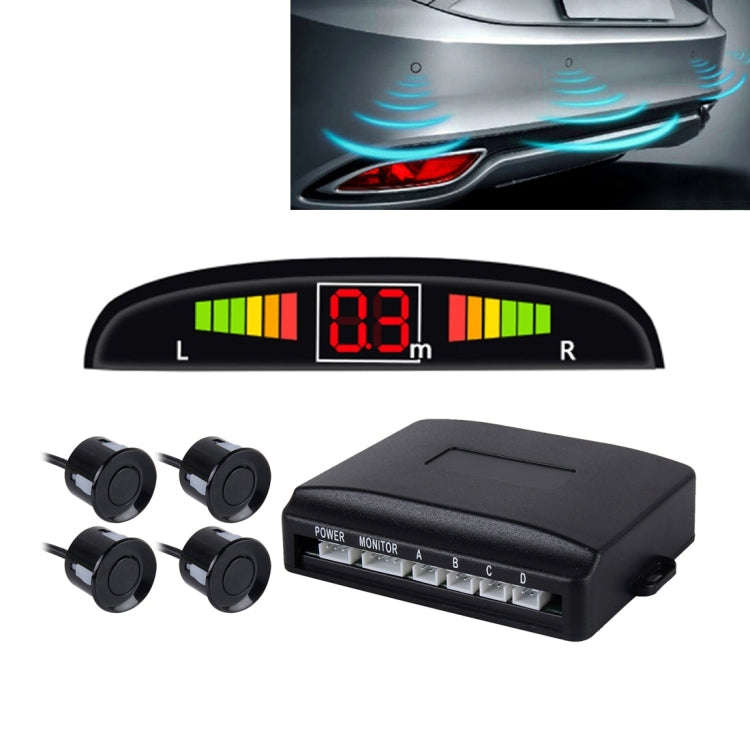 Car Voice Prompt Reverse Backup Radar System - Premium Quality 4 Parking Sensors Car Reverse Back...
