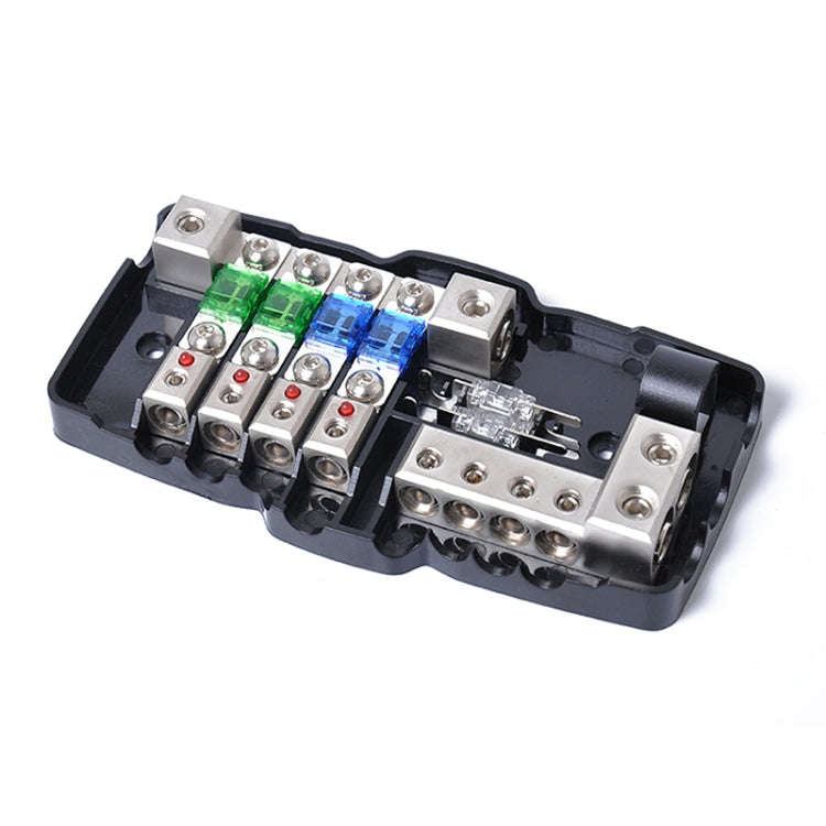 Car Audio Stereo Distribution Block Ground Mini ANL Fuse Block 4 Way Fuse Block 30A 60A 80Amp wit...