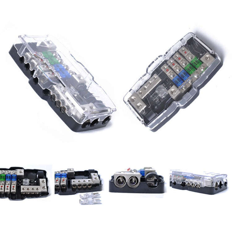 Car Audio Stereo Distribution Block Ground Mini ANL Fuse Block 4 Way Fuse Block 30A 60A 80Amp wit...