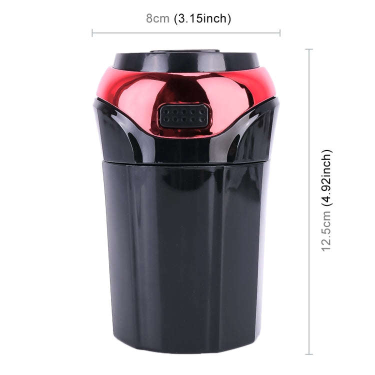 2 in 1 Universal Car Detachable Electronic Cigarette Lighter + Trash Rubbish Bin Ashtray(Red)