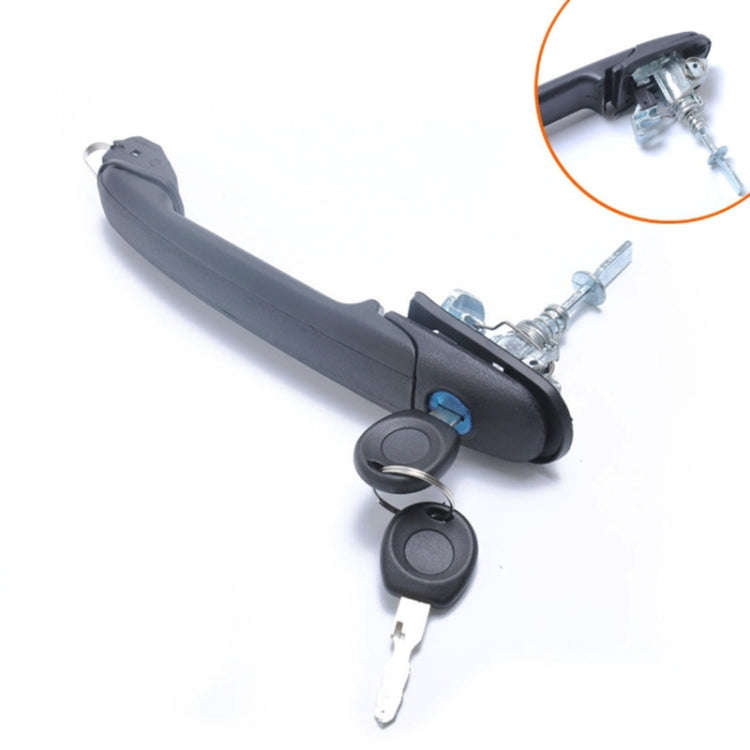 Car Front Door handle 6N0837207C, 66N0837207D + 2 Keys for Volkswagen Polo 1994-2001 / Sharan 199...